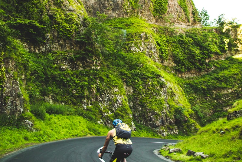 Winding road seen from a rider's view